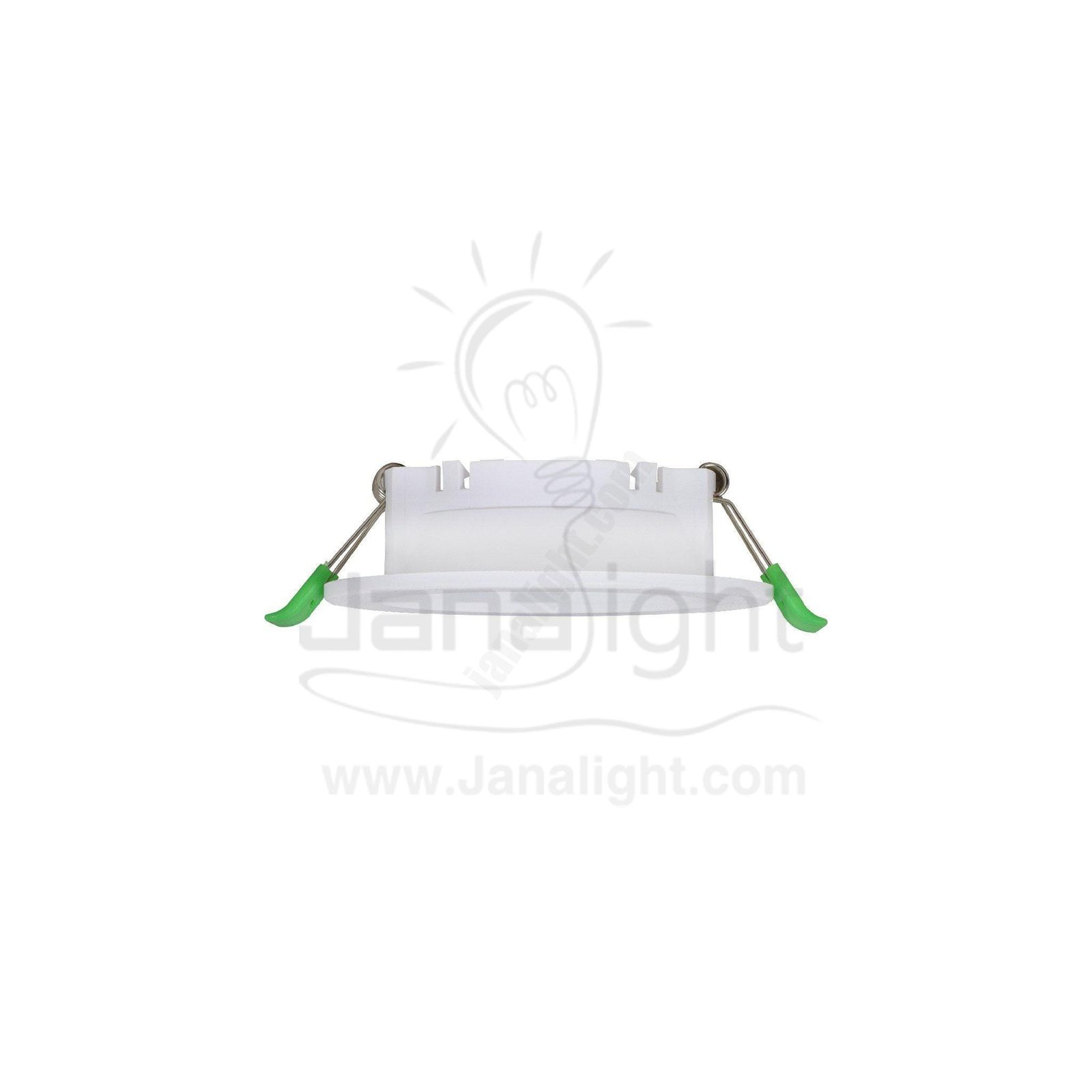 سبوت لايت فارغ ثابت غويط مدور بلاستك اوف وايت جنى لايت JN401 single round Spotlight frame